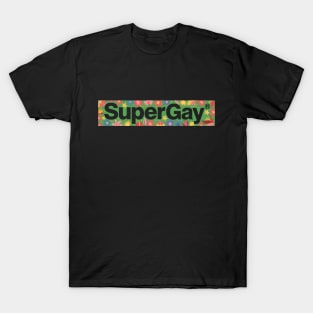 SuperGay branded (Flowers #1) T-Shirt